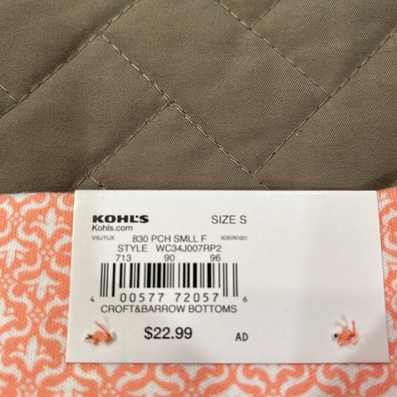 croft & barrow Pink Print Easy Pull-On Skort/NWT/S - Picture 7 of 11